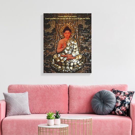 Gautam Buddha : De verlichte Canvas Afdruk (Insitu (Woonkamer))