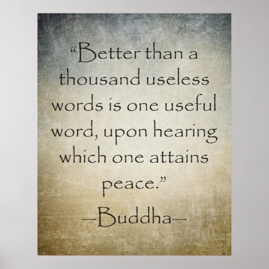 Gautama Boeddha's Inspirerend Quote Poster (Voorkant)