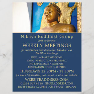 Gautama Buddha, Boeddhistische Groep Adverteren Flyer