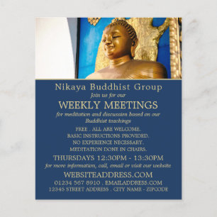 Gautama Buddha, Boeddhistische Groep Adverteren Flyer