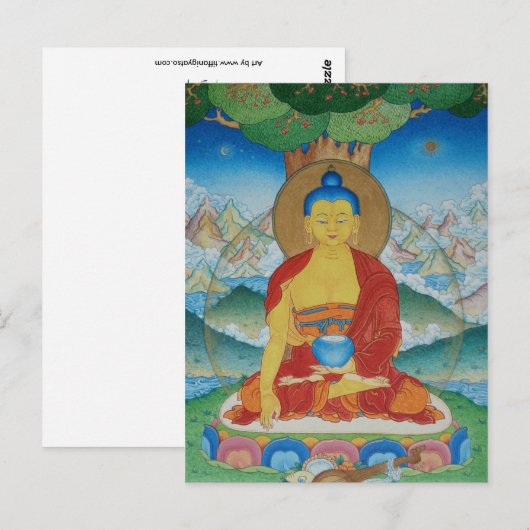Gautama Buddha Briefkaart (Voorkant / Achterkant)