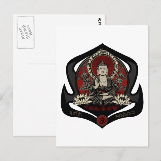 Gautama Buddha Briefkaart (Voorkant / Achterkant)