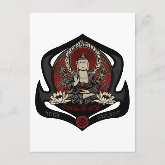 Gautama Buddha Briefkaart (Voorkant)