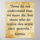 Gautama Buddha's Inspirerend prijsopgave Poster (Voorkant)