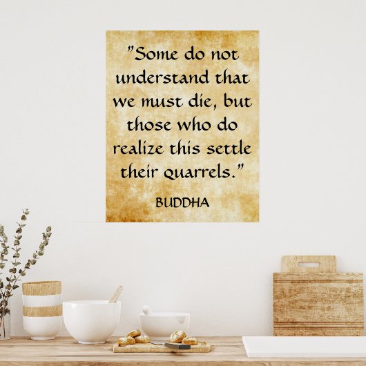 Gautama Buddha's Inspirerend prijsopgave Poster (Keuken)