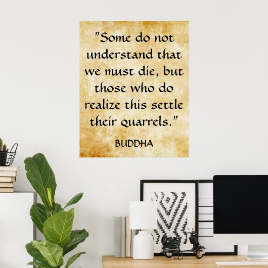 Gautama Buddha's Inspirerend prijsopgave Poster (Thuiskantoor)