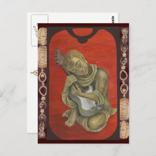 Gautama en zijn Guitar Briefkaart (Voorkant / Achterkant)