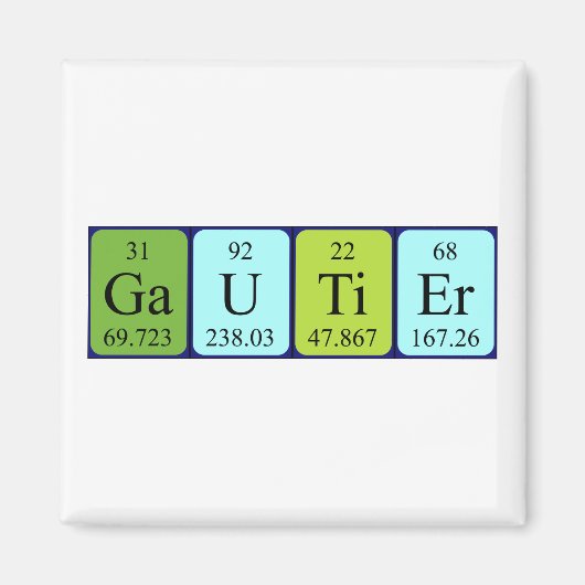 Gautier periodieke lijstnaam magnet (Voorkant)