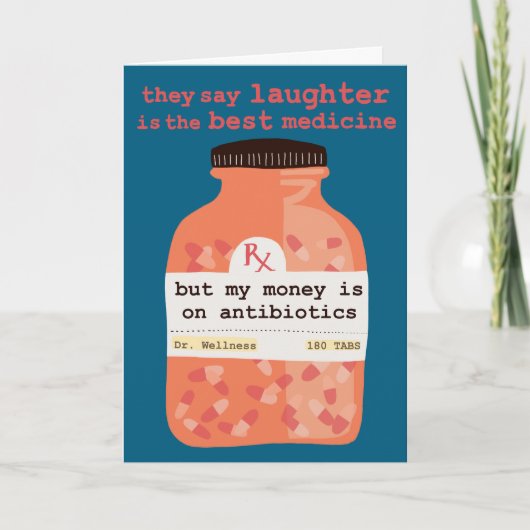 Gauw Beter Lachen vs Antibiotica Aangepast Kaart (Voorkant)