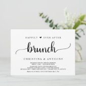 Gauw getrouwd, Happily Ever After Brunch, Rustic Kaart (Staand voorkant)