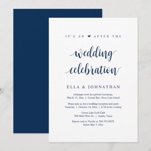 Gauw getrouwd, het is een na het bruiloftsfeest Ui Kaart (Voorkant / Achterkant)