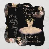 Gauzy Roos Gouden Ballerina Jurk Bloemenparfum Kaart (Voorkant / Achterkant)