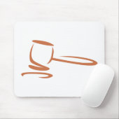 Gavel die een rechter in de Swish Drawing Style ve Muismat (Met muis)