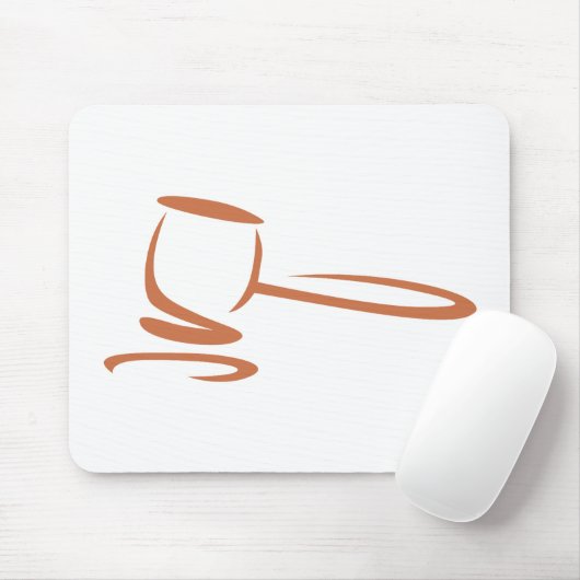 Gavel die een rechter in de Swish Drawing Style ve Muismat (Met muis)