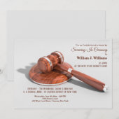 Gavel en geluidsblok beëdiging kaart (Voorkant / Achterkant)