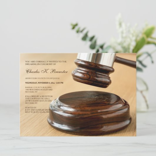 Gavel en Sound Block 2 Kaart (Staand voorkant)