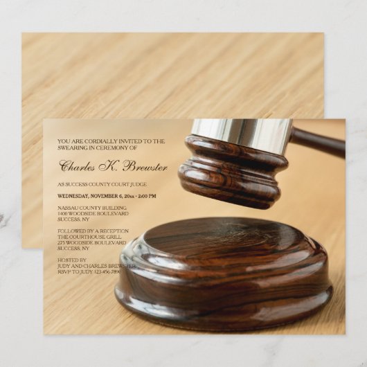 Gavel en Sound Block 2 Kaart (Voorkant / Achterkant)