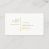 Gavel Icon-procureur Golden Visitekaartje (Achterkant)