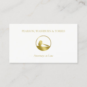 Gavel Icon-procureur Golden Visitekaartje