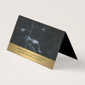 Gavel Icoon | Advocaat | Goud Metaal | Marmer Visitekaartje (Achterkant)