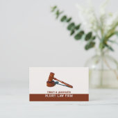 Gavel Law Firm Zwart en Bruin Visitekaartje (Staand voorkant)