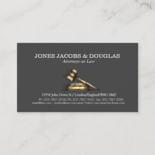 Gavel Lawyer Attorney Law Firma Visitekaartje