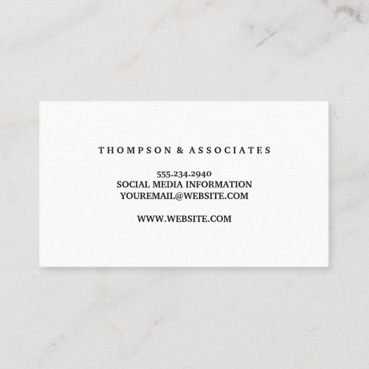 Gavel Logo | Procureur | Wet Visitekaartje (Achterkant)