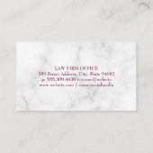 Gavel Logo | Recht en orde Afsprakenkaartje (Achterkant)