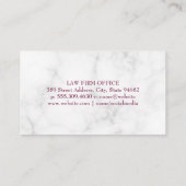 Gavel Logo | Wet en Orde Afsprakenkaartje (Achterkant)