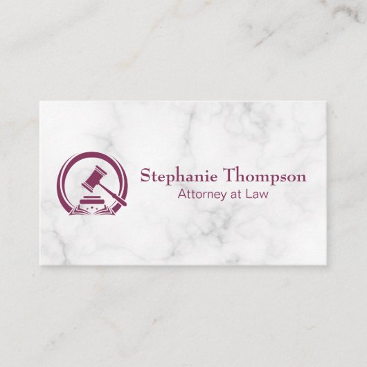 Gavel Logo | Wet en Orde Afsprakenkaartje (Voorkant)