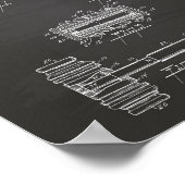 Gavel of Justice 1956 Patent Art - Chalkboard Poster (Hoek)