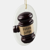 Gavel-ontwerp voor scheidsrechters en advocaten keramisch ornament (Rechts)