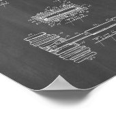 Gavel Patent van de rechter - Chalkboard Poster (Hoek)