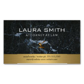 Gavel-pictogram | Procureur | Goud metaal | Marmer Magnetisch Visitekaartje (Voorkant)