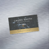 Gavel-pictogram | Procureur | Goud metaal | Marmer Magnetisch Visitekaartje (Voorbeeld)