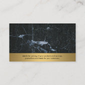 Gavel-pictogram | Procureur | Goud metaal | Marmer Visitekaartje (Achterkant)