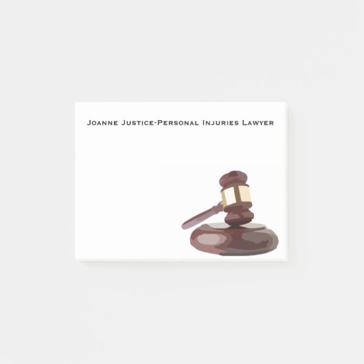 Gavel Post-It Notes van rechter (Voorkant)