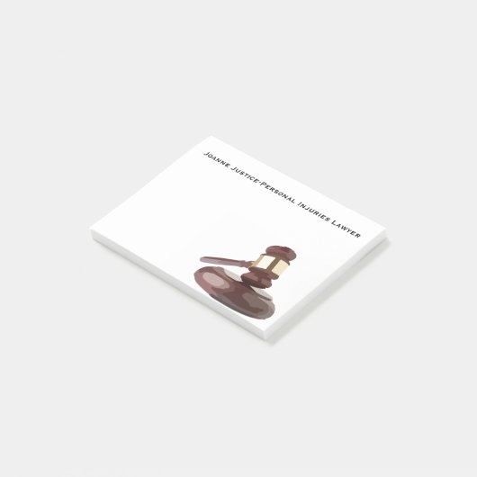 Gavel Post-It Notes van rechter (Schuin)