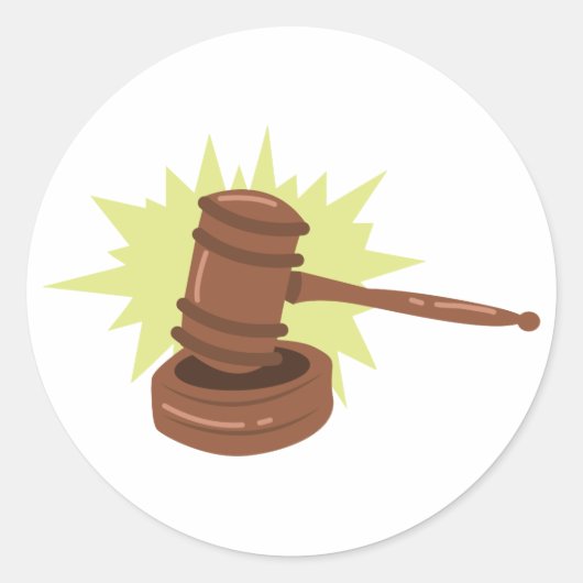 Gavel Ronde Sticker (Voorkant)