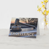 Gavel Standbeeld - Excellentie Kaart (Gele Bloem)