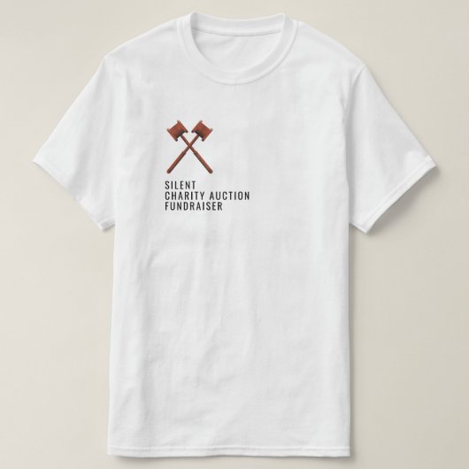 Gavels Logo, Silent Charity Auction Event T-shirt (Design voorkant)