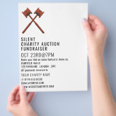 Gavels Logo, Silent Charity Veiling Evenement Flyer (Hand)