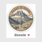 Gavia Pas bergpas Brescia Italiaanse Alpen Sticker (Vel)