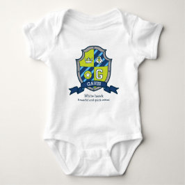 Gavin boys G naam & betekenis ridders schild Romper