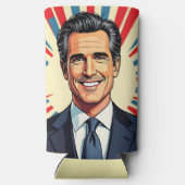 Gavin C Newsom | De favoriete gouverneur van Ameri Seltzer Blikjeskoeler (Achterkant)