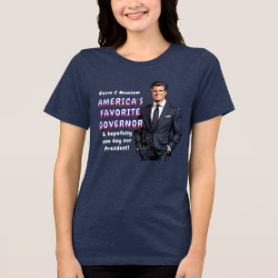 Gavin C Newsom De favoriete gouverneur van Ameri Tri-Blend Shirt