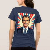 Gavin C Newsom | De favoriete gouverneur van Ameri Tri-Blend Shirt (Achterkant)