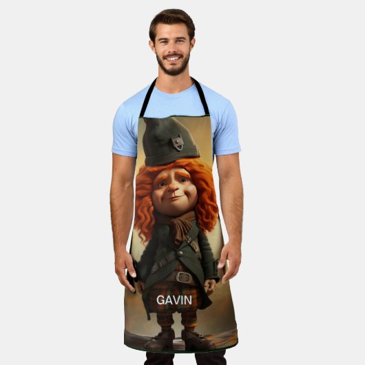 Gavin, de Wee Schotse Hooglander Schort (Gedragen)