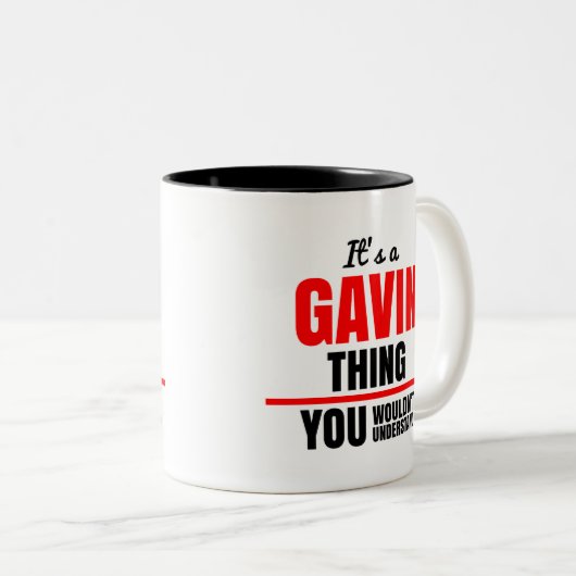 Gavin ding dat je niet zou begrijpen tweekleurige koffiemok (Voorkant rechts)