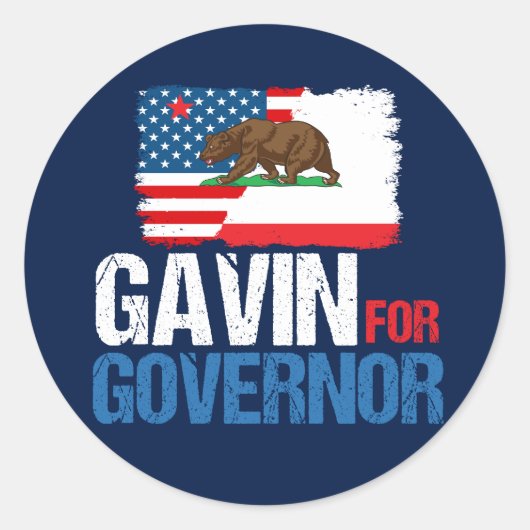 Gavin for Governor of California in 2018 Ronde Sticker (Voorkant)